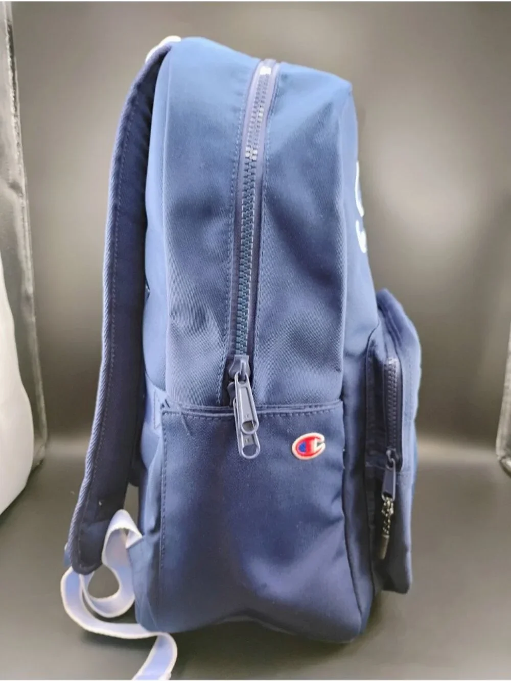 Champion Navy Blue Classic Logo Backpack With Adjustable Straps